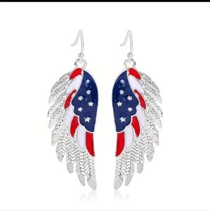 NWT Patriotic Angel Earrings